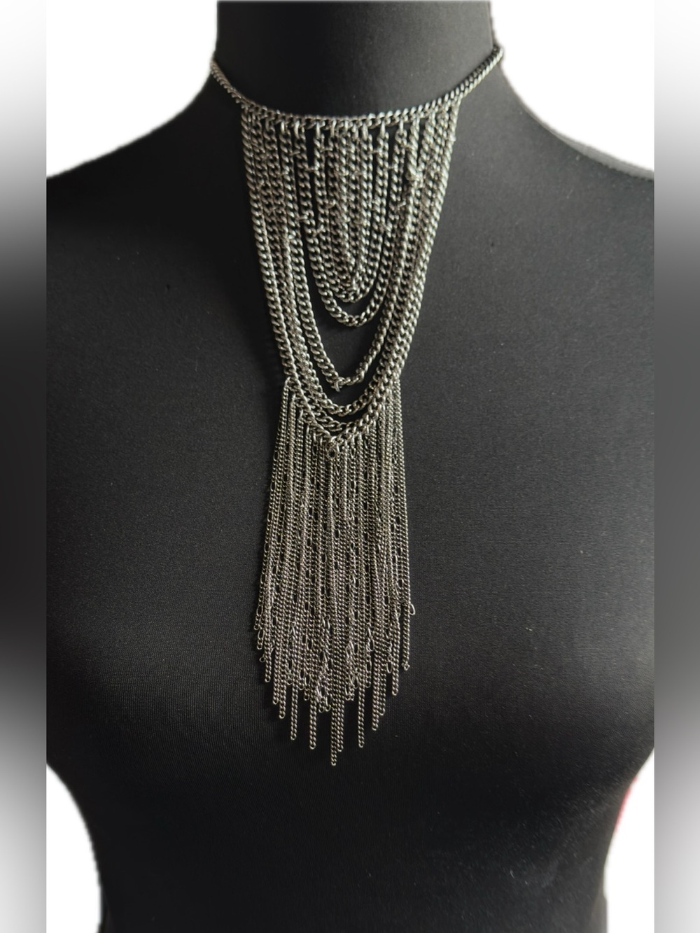 Idyllwind Silver Multi-Layer Fringe Necklace